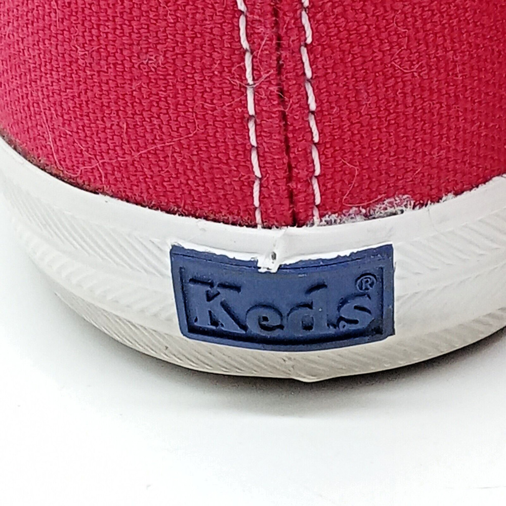 Keds Champion Sneakers Shoes Red Canvas Women's Size 8.5 Low Lace Up - Picture 8 of 13